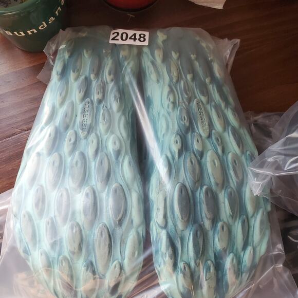 Merrell Hydro Slides Rubber Green Outdoor Waterproof Camping unisex M 7.5 W 9 - Picture 10 of 10